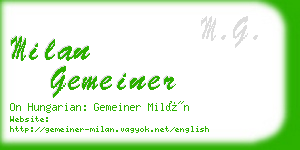 milan gemeiner business card